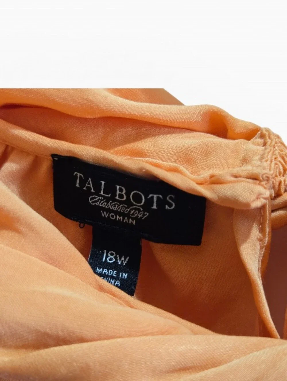 Talbots Women’s Sleeveless Twist Neck Tank Top - Peach - Picture 6 of 6